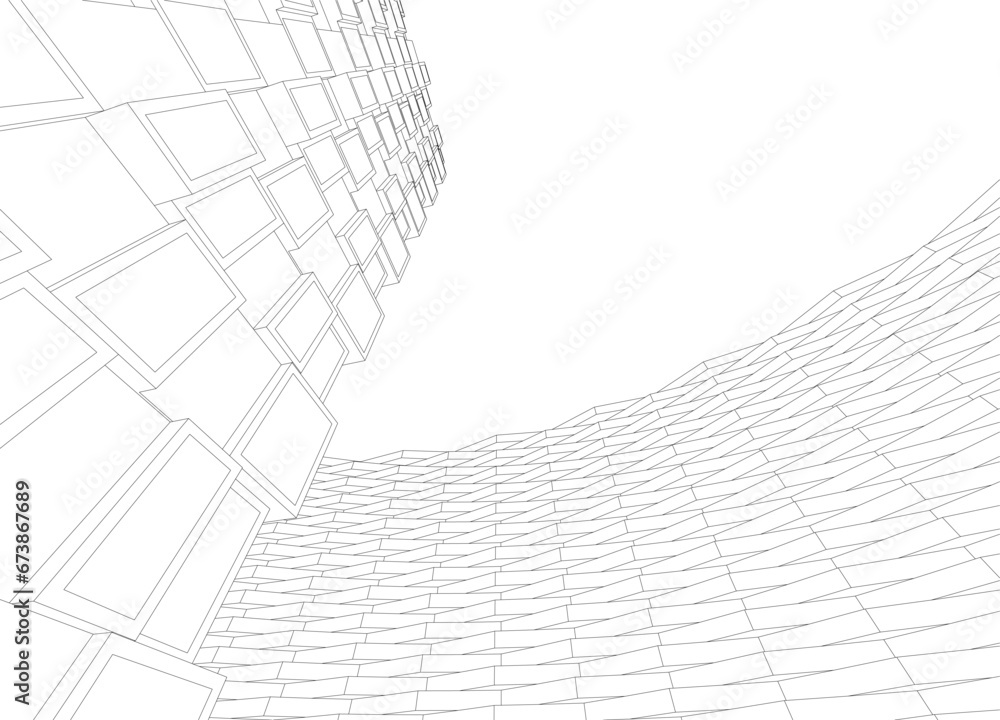 Abstract architecture design 3d background Abstract architecture design 3d background