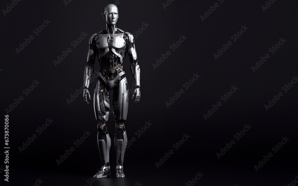 Robot standing full body modern technology of artificial intelligence AI robot industry Robot standing full body modern technology of artificial intelligence AI robot industry