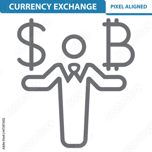Businessman Icon. Dollar, Bitcoin, Currency, Money, Investment, Investing