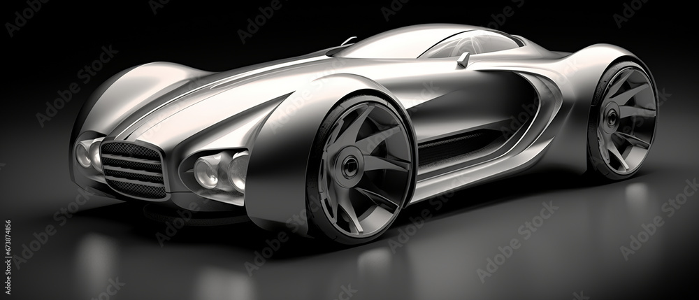 A future electric sports sedan car A future electric sports sedan car