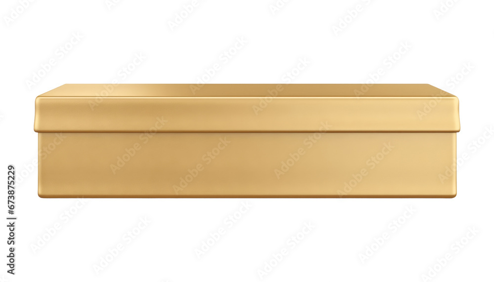 gold empty box isolated on transparent background cutout gold empty box isolated on transparent background cutout