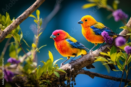 Colorful bird species found at Florida's Merritt Island National Wildlife Refuge. Generative AI