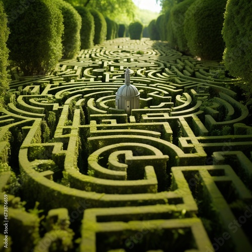 Hedge Maze  ai generated 