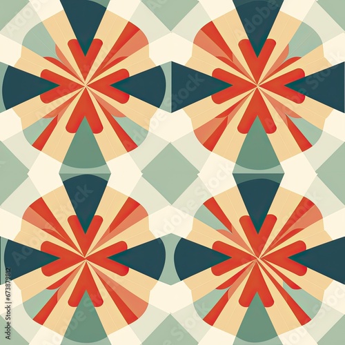 Abstract minimal background with simple retro, vintage, colorful, trendy, and fun patterns, perfect for printing tile and pattern.