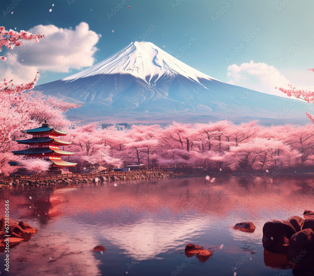Mount Fuji with Sakura