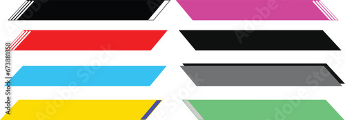 Modern vector design lower third in different colors at high resolution in EPS 10 illustration.