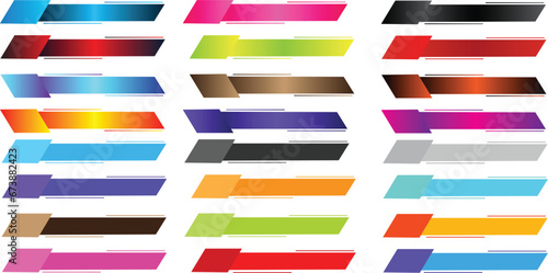 Lower Third Pack vector design in stunning quality. Cool simple modern design in different colors lower third pack. Vector 10 EPS illustration.