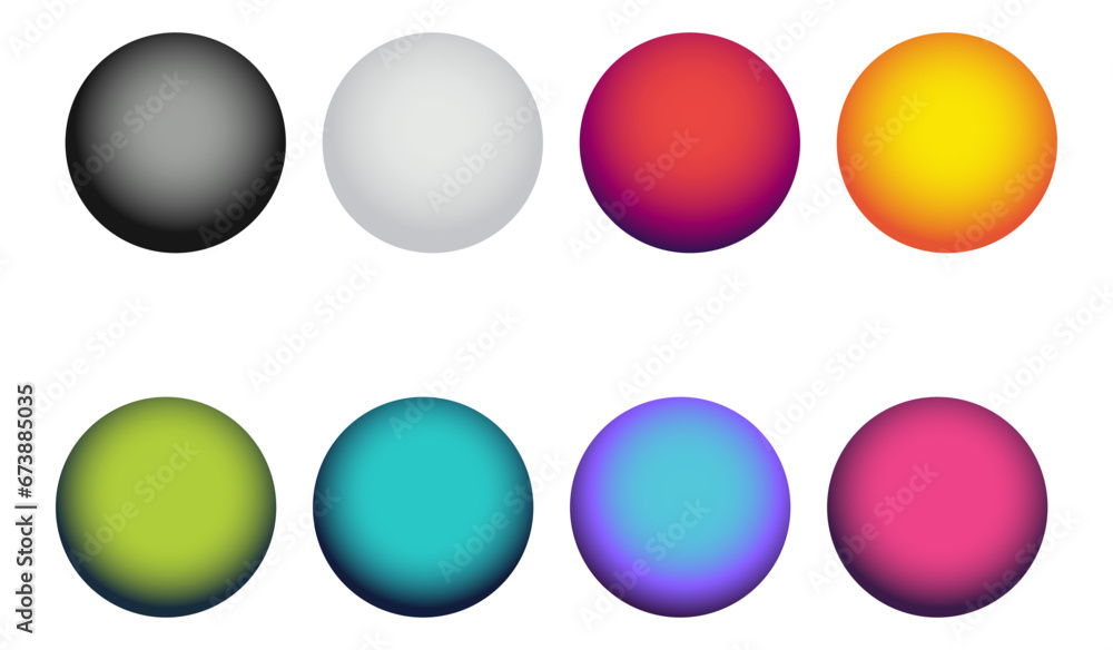 Shiny balls of different colors isolated on white. Vector illustration. Shiny balls of different colors isolated on white. Vector illustration.
