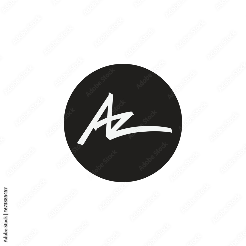 Simple and modern AZ letter logo design for brand and business. AZ A and Z Alphabet initial Letter Monogram Icon Logo vector illustration