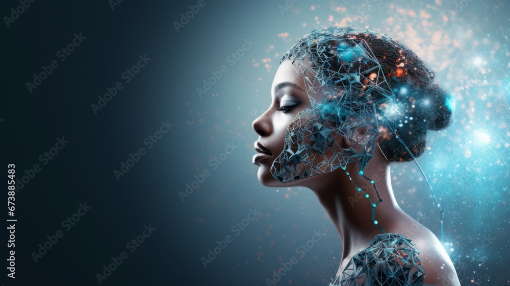 Dynamic AI pattern, celebrating the synergy of human and machine Dynamic AI pattern, celebrating the synergy of human and machine