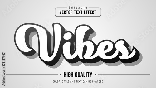 simple white vibes text effect