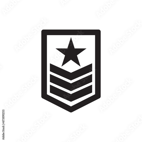 Military rank icon logo vector design template