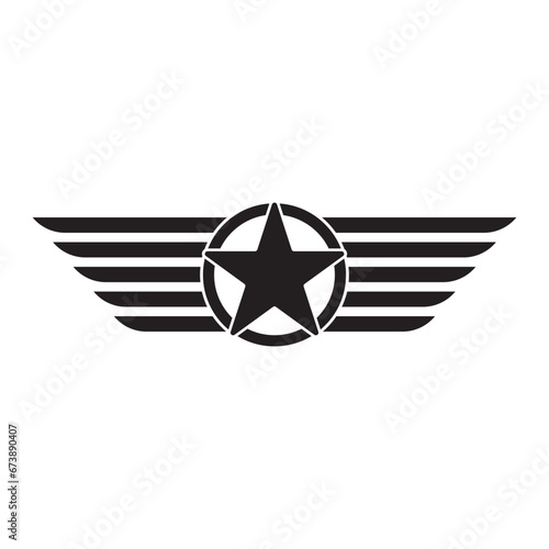 Military rank icon logo vector design template photo