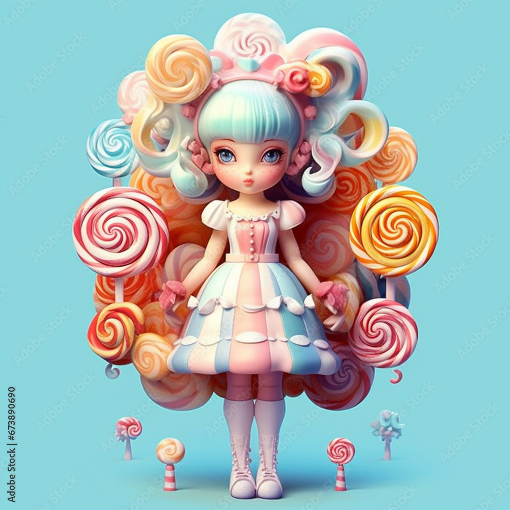 Cute girl with lollipop Cute girl with lollipop