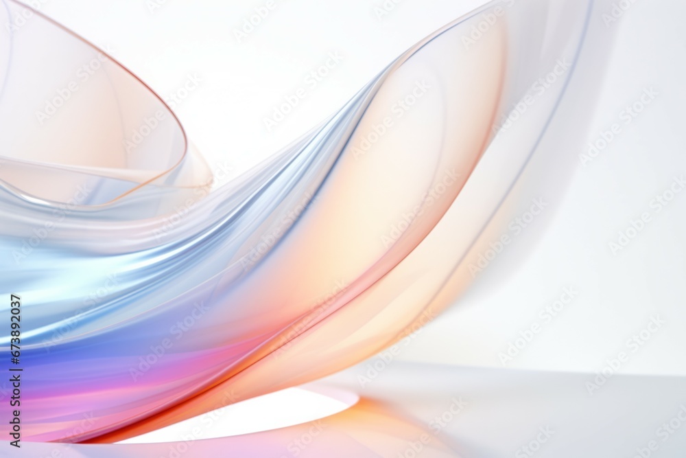 Fototapeta premium Blurred refraction light, bokeh or organic flare overlay effect Blue purple red white orange