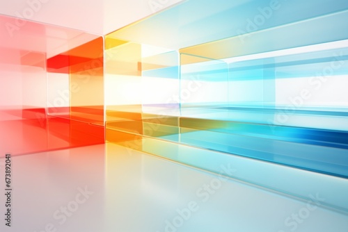 Blurred refraction light, bokeh or organic flare overlay effect Blue purple red white orange