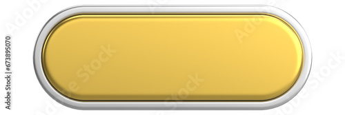 3D button. Empty button. 3D illustration.