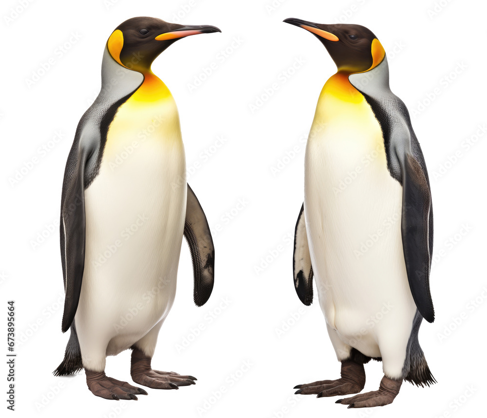 Fototapeta premium King penguin isolated on transparent or white background, PNG