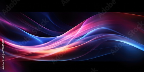 Multicolored Energy Flow abstract smoke on black background