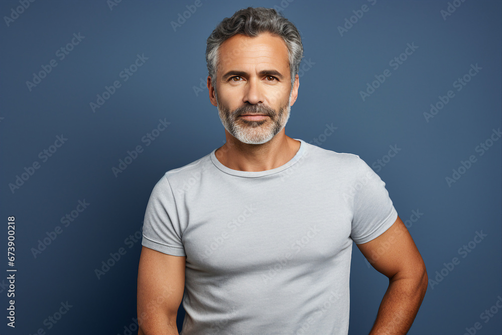 Generative ai modern technology portrait of attractive virile man after salon haircut barbershop stylist Generative ai modern technology portrait of attractive virile man after salon haircut barbershop stylist