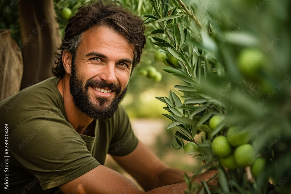 Generative AI technology picture of farmer person picking fresh harvest Earth day holiday nature protection Generative AI technology picture of farmer person picking fresh harvest Earth day holiday nature protection
