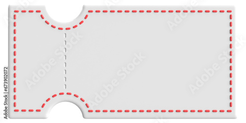 3D coupon label. 3D illustration.