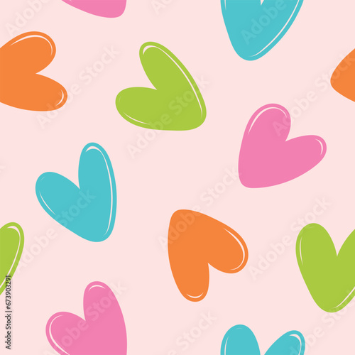 Hearts Pattern Hearts Background Cute Hearts Seamless Pattern Pink Pattern Love Seamless Pattern