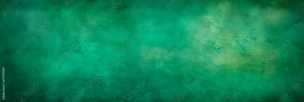 Mottled Green Background. Christmas Banner with Soft Center Lighting and Metal Texture Design.