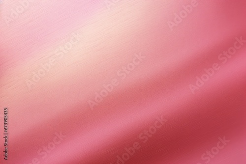 Metallic Pink Background. Abstract Luxury Holiday Christmas Theme with Gradient Coral Red Foil Paper and Warm Brass Lighting.