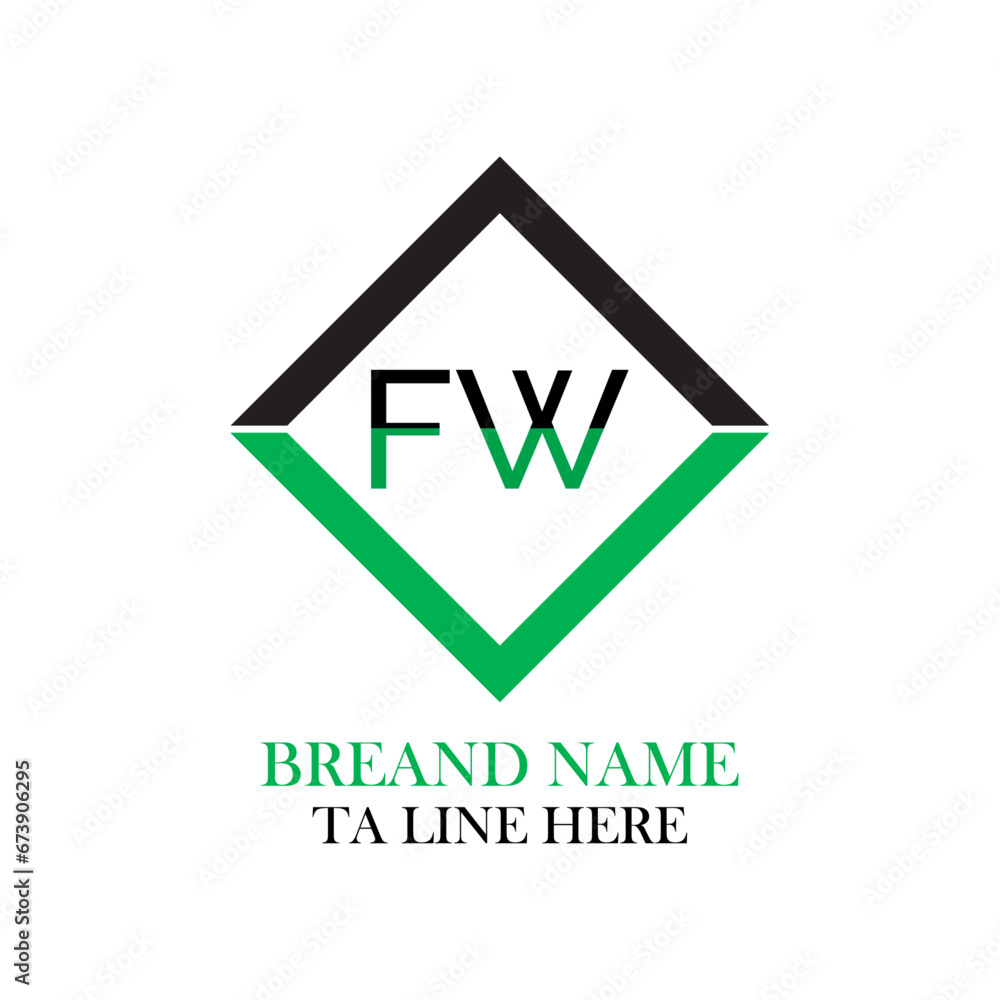 FW capital letter enclosed in a square. FW letter logo creative design. FW unique design. Creative Modern FW Letters icon vector Illustration FW capital letter enclosed in a square. FW letter logo creative design. FW unique design. Creative Modern FW Letters icon vector Illustration