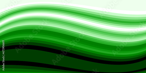 bright green striped curve design on a plain black background