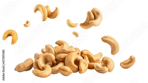 Mesmerizing Almond Nut Rain on Clear Background