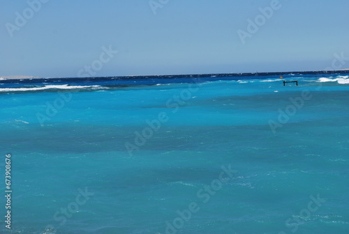 Fototapeta Naklejka Na Ścianę i Meble -  Amazing red sea with aquamarine color. No filters. 