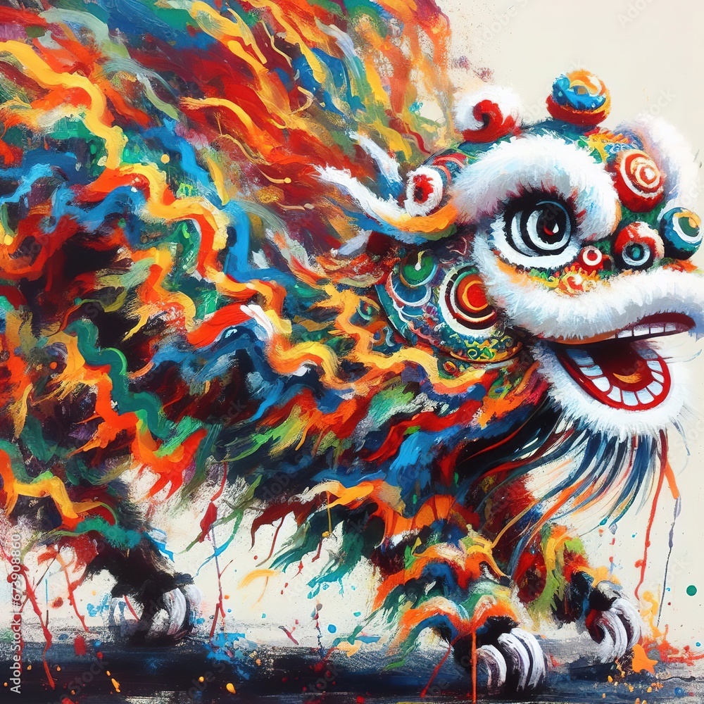 Beautiful illustration for Chinese New Year. Generative AI Beautiful illustration for Chinese New Year. Generative AI