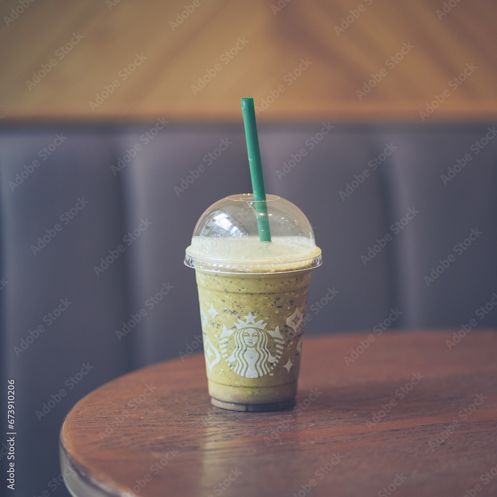 BKK, Thailand Nov 5, 2023 A photo of Starbucks coffee's drink NEW