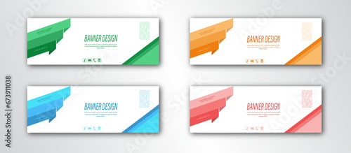 Abstract banner template. Editable vector illustration