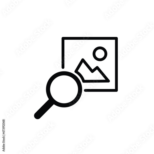 Image search icon.photo,analysis (vector illustration)