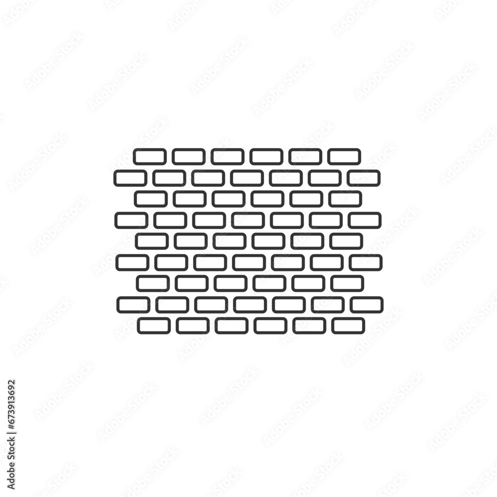 Fototapeta premium Brick icon flat style vector illustration