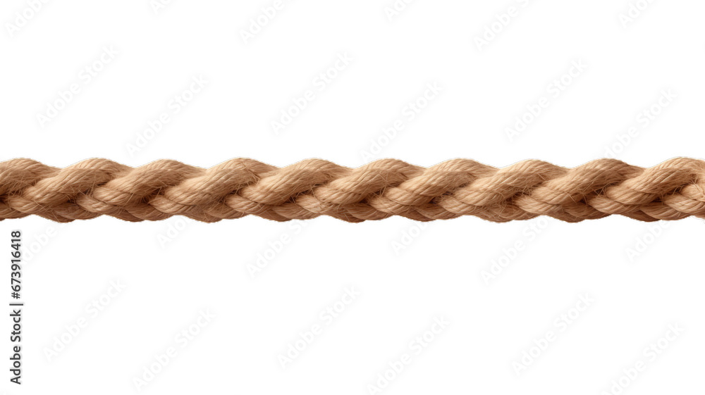 Straight rope isolated on transparent
