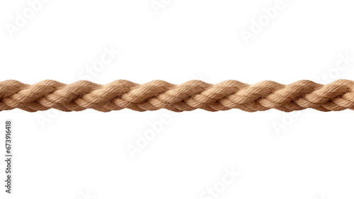 Straight rope isolated on transparent photo