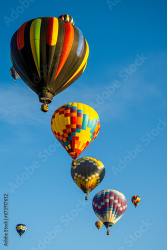 Hot Air Balloons Flying Over Albuquerque