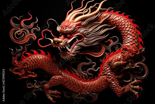 Stunning Dragon Year background commemorating the vibrant traditions and symbolism of the Chinese zodiac