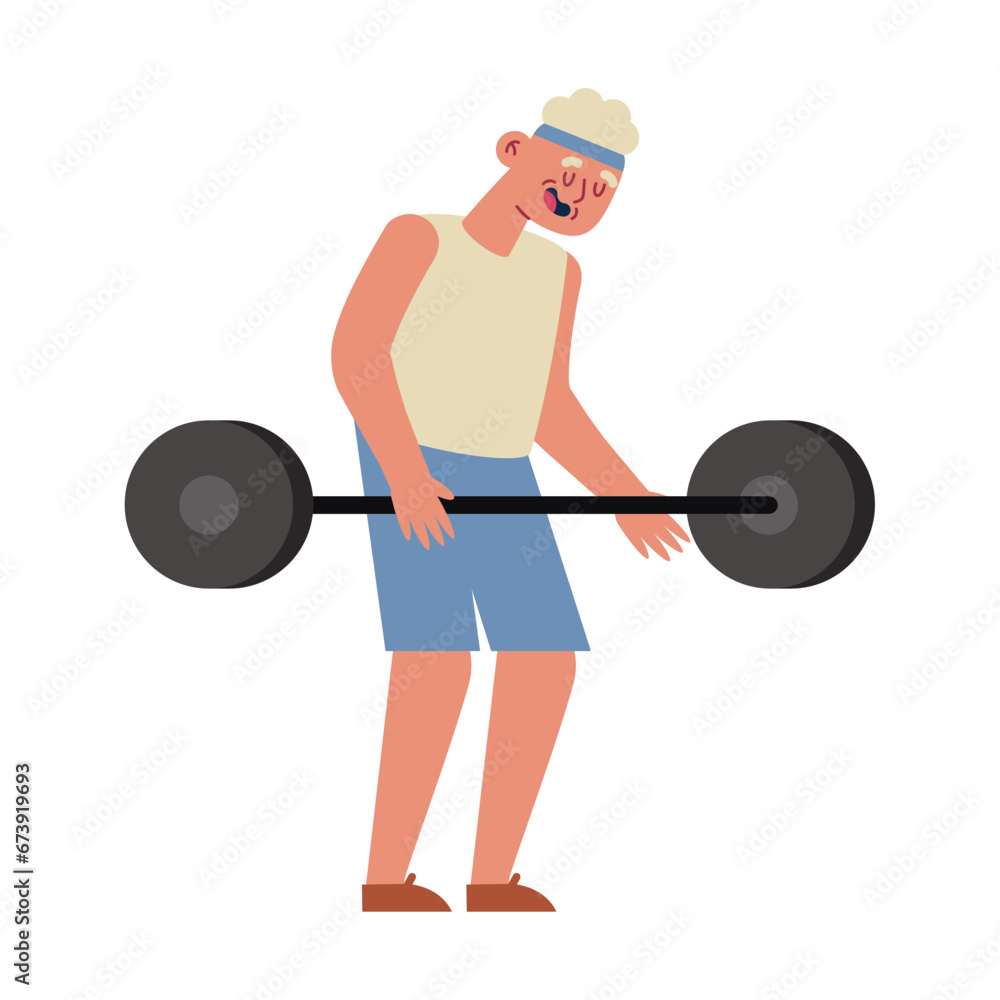 old person active in gym old person active in gym