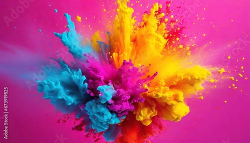 Colorful liquid ink explosion background