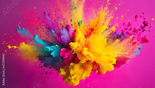 Colorful liquid ink explosion background