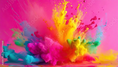 Colorful liquid ink explosion background