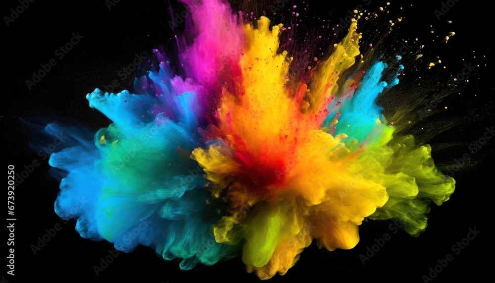 Colorful liquid ink explosion background