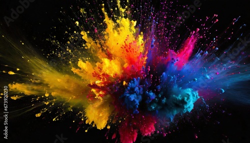 Colorful liquid ink explosion background