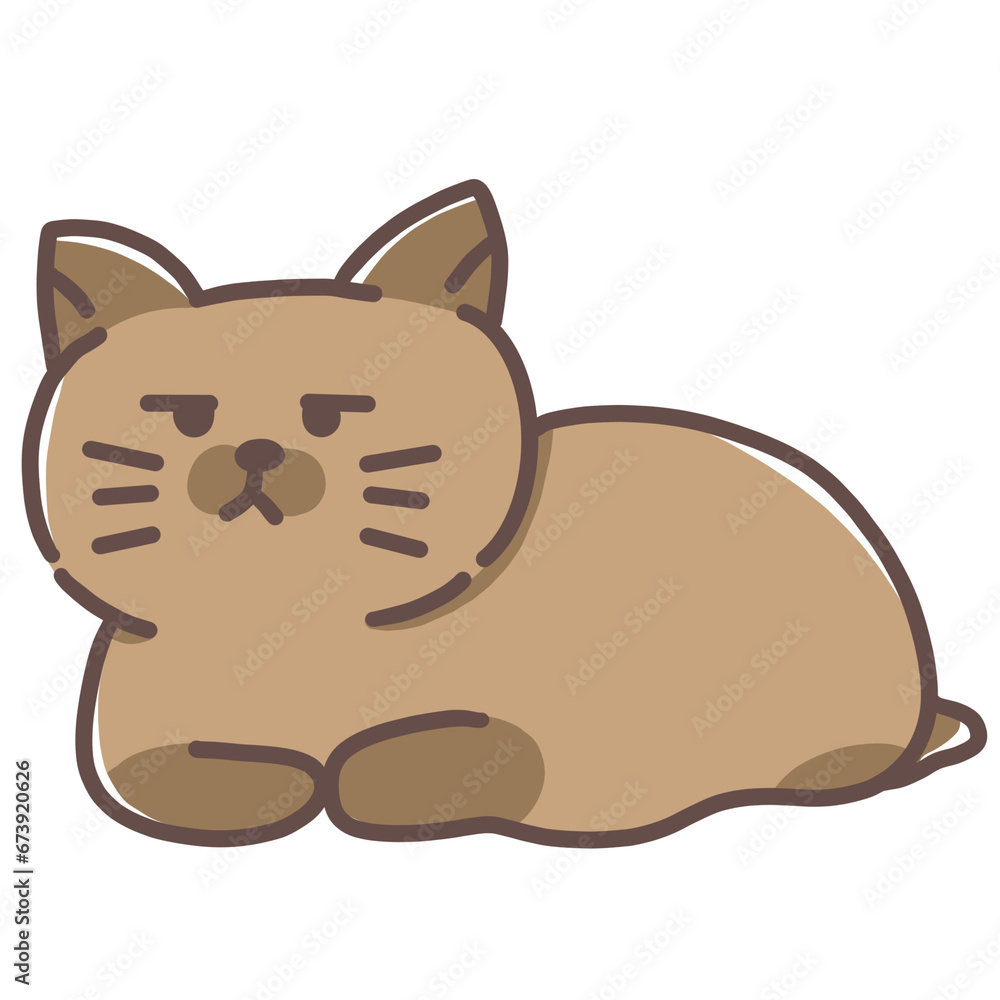 Bored brow cat cartoon Bored brow cat cartoon