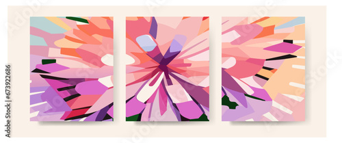 Set of abstract artistic templates for poster, card, invitation, flyer, cover, banner.